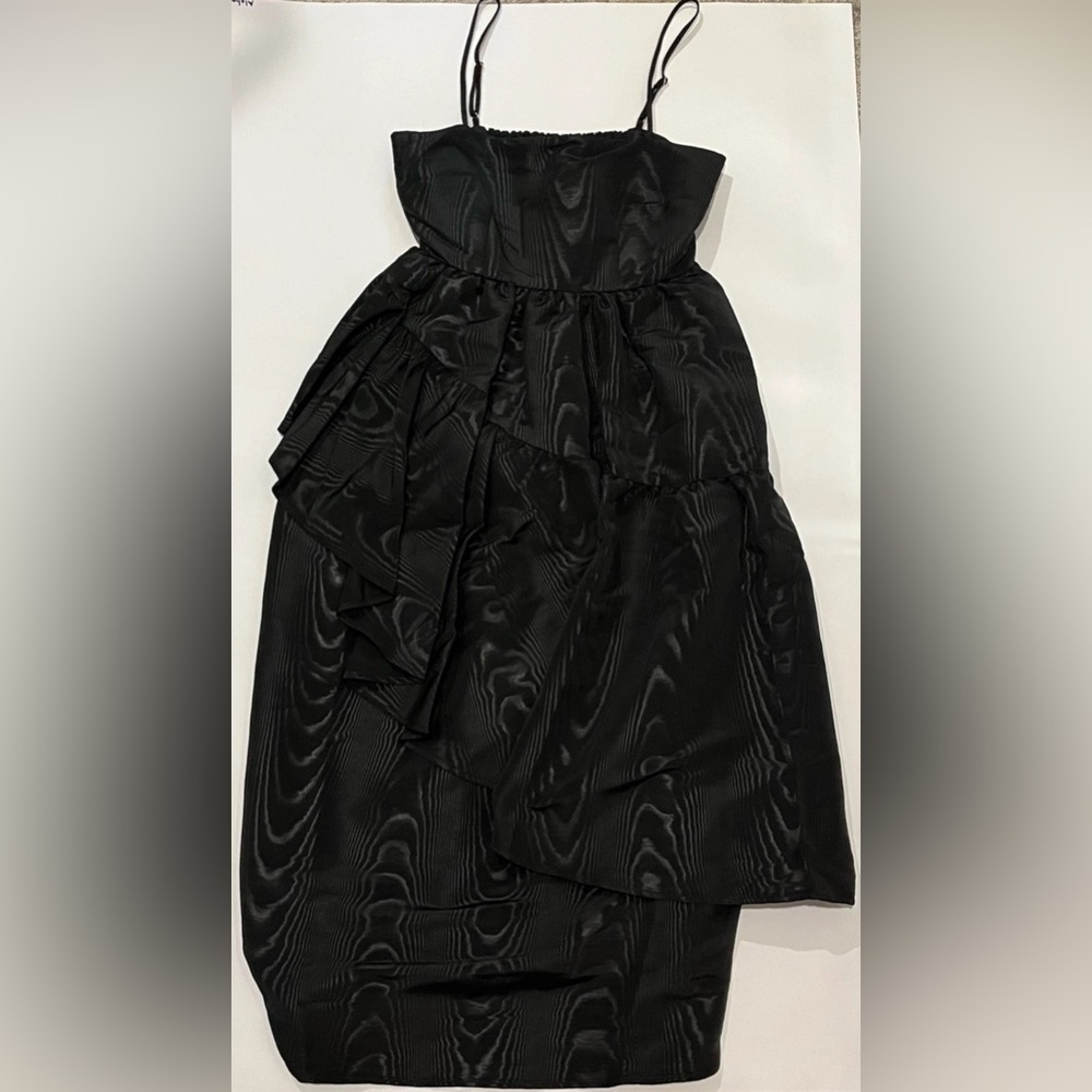 NWT Women's Kate Spade Target Tiered Ruffle Midi Spaghetti Strap Dress Black XS